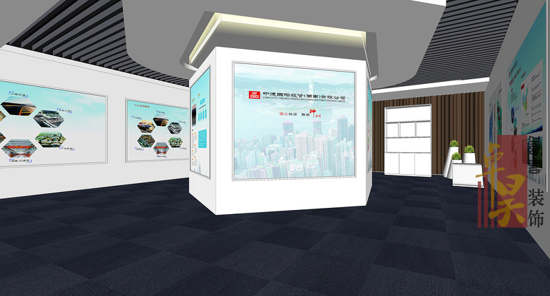 長沙辦公空間裝修公司中建國際投資| 辦公展廳設計案例效果圖