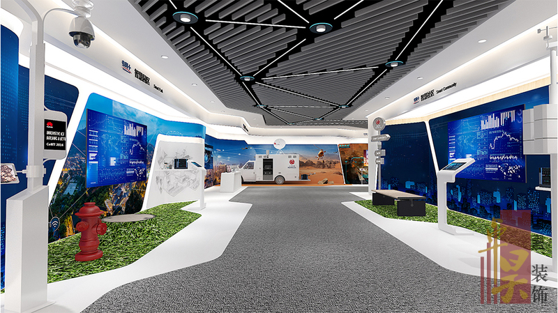 長沙企業(yè)展廳裝修公司電信|展廳裝修設(shè)計(jì)案例效果圖