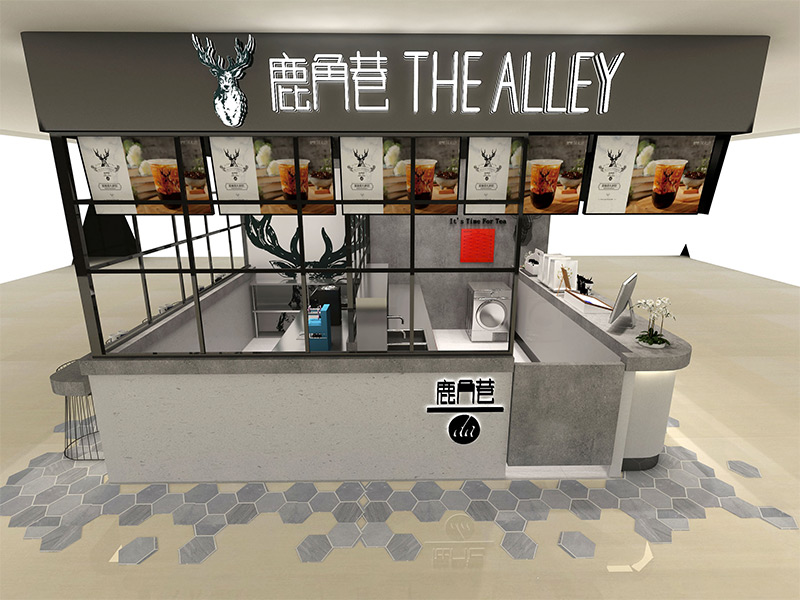 長沙餐飲門店裝修公司鹿角巷｜奶茶店裝修設(shè)計效果案例效果圖