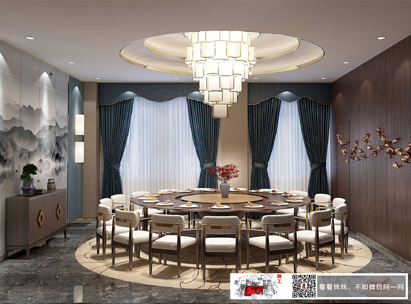 員工食堂餐廳裝修設(shè)計(jì)效果6