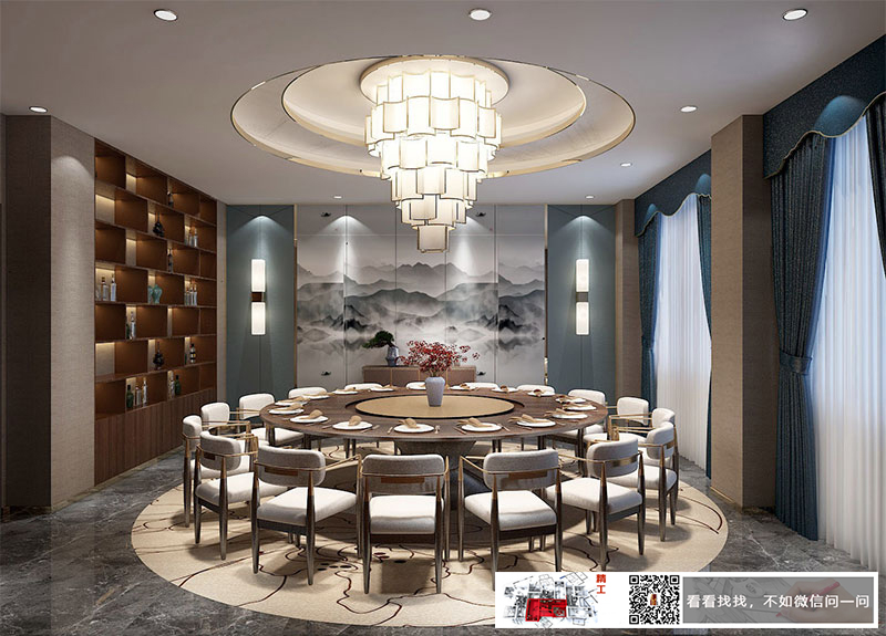 員工食堂餐廳裝修設(shè)計(jì)效果7