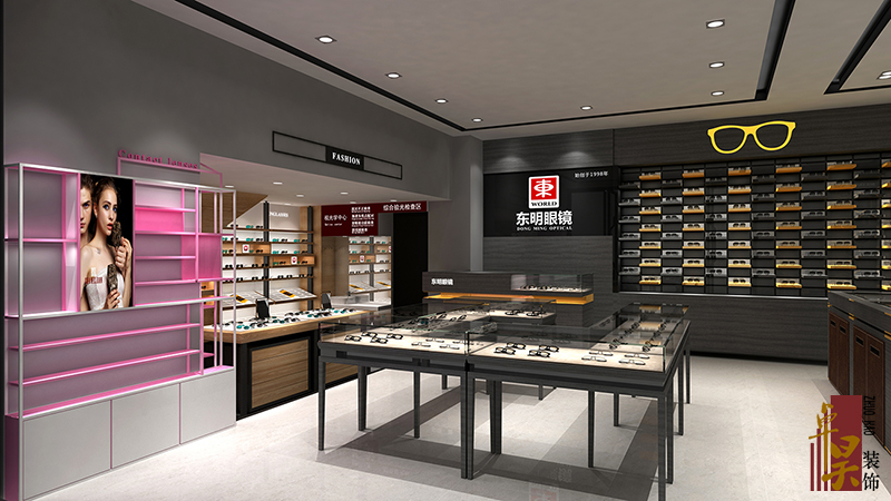 眼鏡店裝修設計效果正面圖