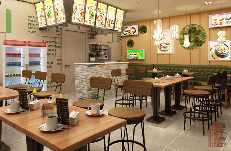 長沙餐飲門店裝修公司印象之星｜茶餐廳店裝修設(shè)計效果案例效果圖