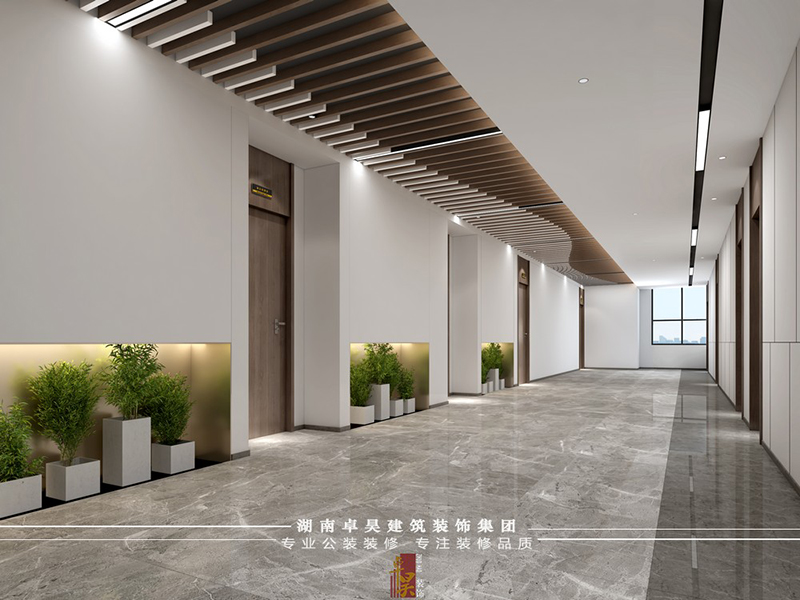 岳陽港口型企業辦公空間裝修3