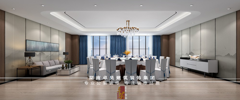 岳陽港口型企業辦公空間裝修5
