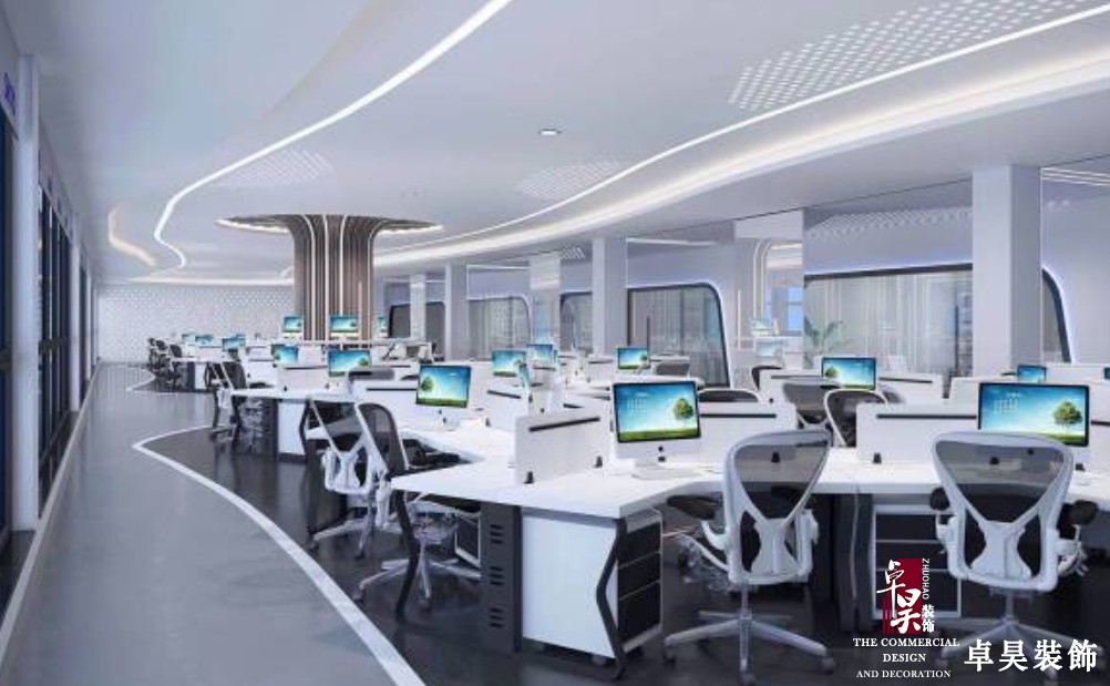 長沙辦公空間裝修公司晟通科技｜新材料能源企業辦公室裝修案例效果圖